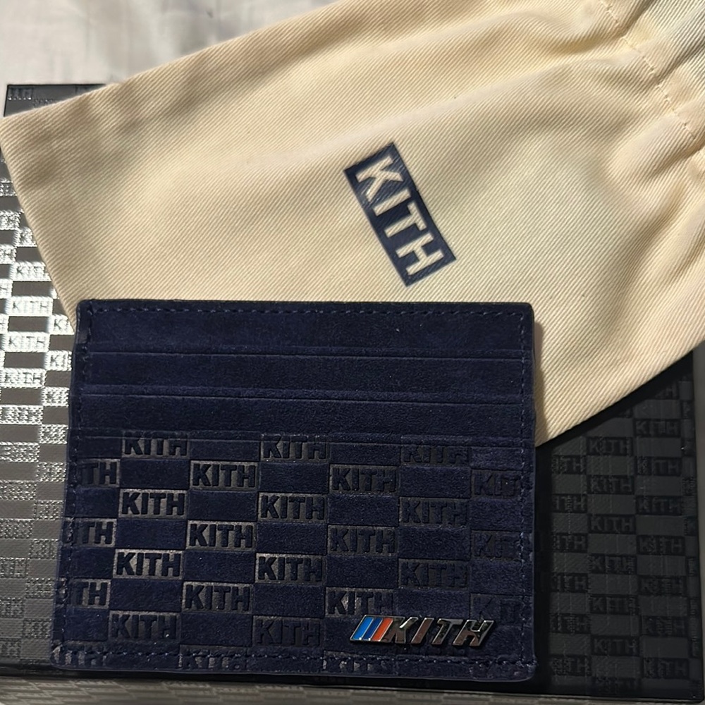 Kith Dark Blue Card Holder